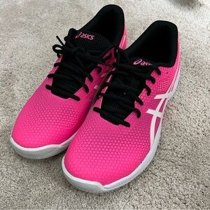 Asics Hot Pink and Black Athletic Shoes